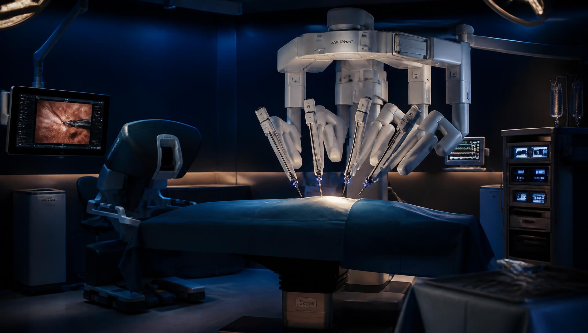 Da Vinci robotic surgical system in a modern operating theatre